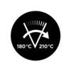 Picto that shows degre and fahrenheit temperatures-waiting for